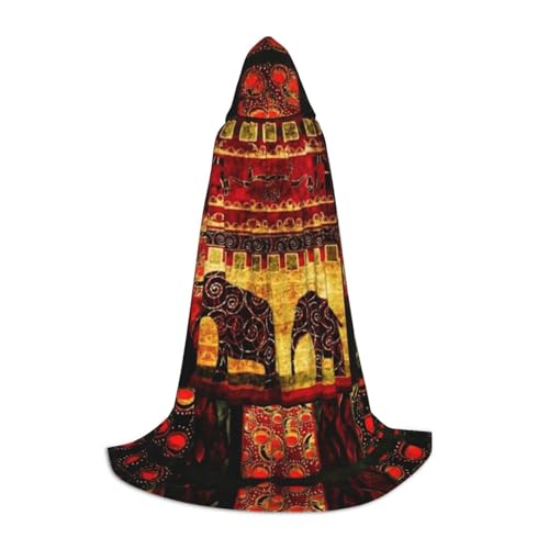 LPWTYCBV Afrikanischer Elefant, Patchwork-Druck, Kapuzenumhang für Teenager, bequemer und langlebiger Kostüm-Umhang für Halloween LPWTYCBV Afrikanischer Elefant, Patchwork-Druck, Kapuzenumhang für Teenager, bequemer und langlebiger Kostüm-Umhang für Halloween von LPWTYCBV