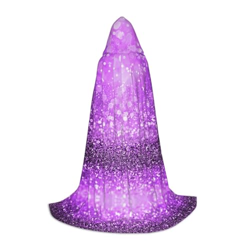 LPWTYCBV Funkelnder lila Glitzer-Druck Kapuzenumhang für Teenager, bequemer und langlebiger Kostüm-Umhang für Halloween LPWTYCBV Funkelnder lila Glitzer-Druck Kapuzenumhang für Teenager, bequemer und langlebiger Kostüm-Umhang für Halloween von LPWTYCBV