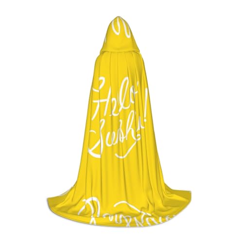 LPWTYCBV Goodlooking Hello Sunshine Print Kapuzenumhang für Teenager, bequemer und langlebiger Kostüm-Umhang für Halloween von LPWTYCBV