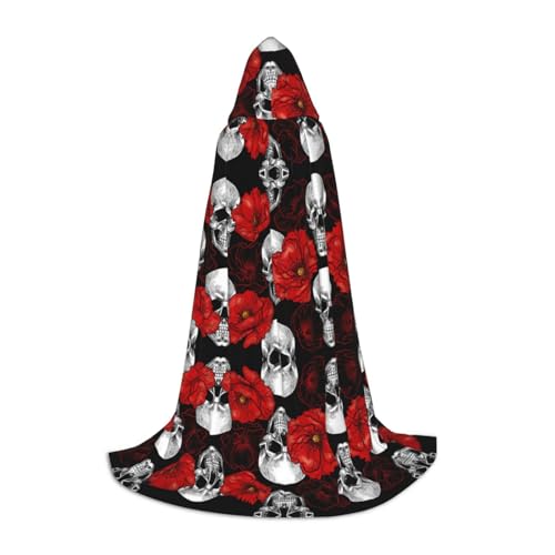 LPWTYCBV Halloween-Kapuzenumhang mit Totenkopf-Druck, für Teenager, bequemer und langlebiger Kostüm-Umhang für Halloween LPWTYCBV Halloween-Kapuzenumhang mit Totenkopf-Druck, für Teenager, bequemer und langlebiger Kostüm-Umhang für Halloween von LPWTYCBV