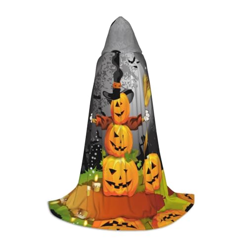 LPWTYCBV Halloween-Kürbis-Druck, Kapuzenumhang für Teenager, bequemer und langlebiger Kostüm-Umhang für Halloween LPWTYCBV Halloween-Kürbis-Druck, Kapuzenumhang für Teenager, bequemer und langlebiger Kostüm-Umhang für Halloween von LPWTYCBV