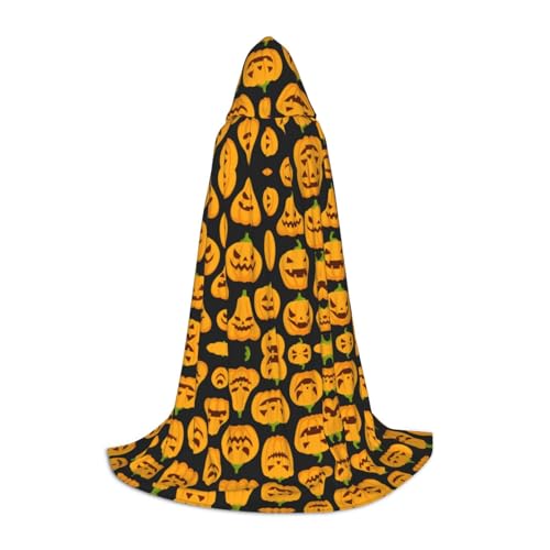 LPWTYCBV Halloween-Kürbis-Muster, Kapuzenumhang für Teenager, bequemer und langlebiger Kostüm-Umhang für Halloween LPWTYCBV Halloween-Kürbis-Muster, Kapuzenumhang für Teenager, bequemer und langlebiger Kostüm-Umhang für Halloween von LPWTYCBV