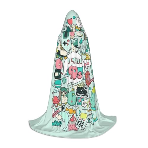 LPWTYCBV I Love The 90s Illustration Print Hooded Cape For Teens Comfortable And Durable Costume Cape For Halloween LPWTYCBV I Love The 90s Illustration Print Hooded Cape For Teens Comfortable And Durable Costume Cape For Halloween von LPWTYCBV