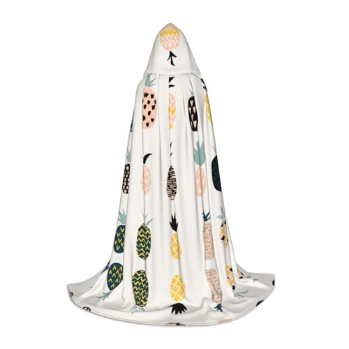 LPWTYCBV Kapuzenumhang mit Ananas-Druck, für Teenager, bequemer und langlebiger Kostüm-Umhang für Halloween von LPWTYCBV