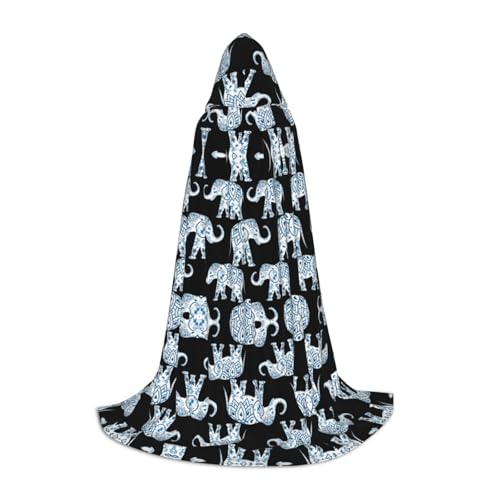 LPWTYCBV Kapuzenumhang mit Elefantenaufdruck, für Teenager, bequemer und langlebiger Kostüm-Umhang für Halloween LPWTYCBV Kapuzenumhang mit Elefantenaufdruck, für Teenager, bequemer und langlebiger Kostüm-Umhang für Halloween von LPWTYCBV
