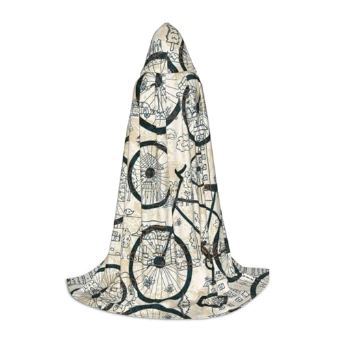 LPWTYCBV Kapuzenumhang mit Fahrraddruck, für Teenager, bequemer und langlebiger Kostüm-Umhang für Halloween von LPWTYCBV