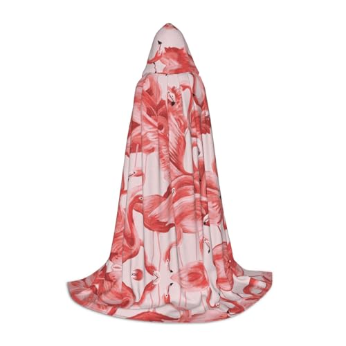 LPWTYCBV Kapuzenumhang mit Flamingo-Druck, für Teenager, bequemer und langlebiger Kostüm-Umhang für Halloween von LPWTYCBV