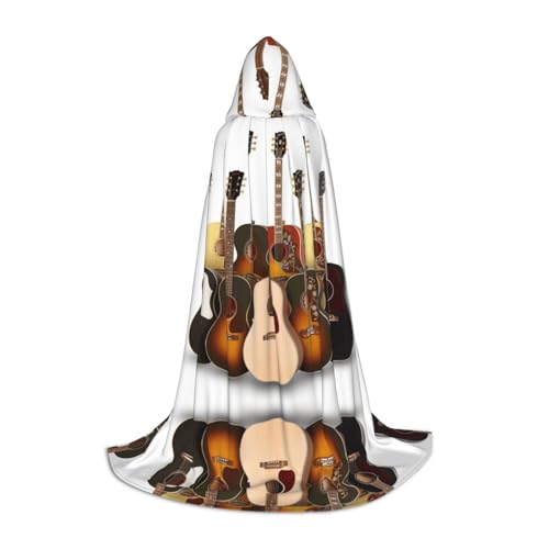 LPWTYCBV Kapuzenumhang mit Gitarrendruck für Teenager, bequemer und langlebiger Kostüm-Umhang für Halloween LPWTYCBV Kapuzenumhang mit Gitarrendruck für Teenager, bequemer und langlebiger Kostüm-Umhang für Halloween von LPWTYCBV