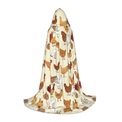 LPWTYCBV Kapuzenumhang mit Hühnermuster für Teenager, bequemer und langlebiger Kostüm-Umhang für Halloween LPWTYCBV Kapuzenumhang mit Hühnermuster für Teenager, bequemer und langlebiger Kostüm-Umhang für Halloween von LPWTYCBV