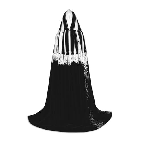 LPWTYCBV Kapuzenumhang mit Klavierdruck, für Teenager, bequemer und langlebiger Kostüm-Umhang für Halloween von LPWTYCBV