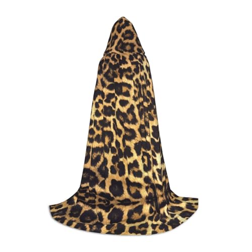 LPWTYCBV Kapuzenumhang mit Leopardenmuster für Teenager, bequemer und langlebiger Kostüm-Umhang für Halloween von LPWTYCBV