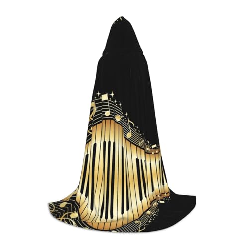 LPWTYCBV Kapuzenumhang mit Musikdruck, für Teenager, bequemer und langlebiger Kostüm-Umhang für Halloween LPWTYCBV Kapuzenumhang mit Musikdruck, für Teenager, bequemer und langlebiger Kostüm-Umhang für Halloween von LPWTYCBV