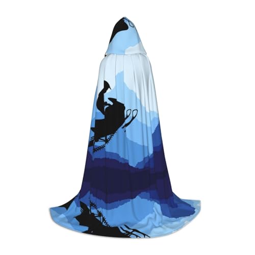 LPWTYCBV Kapuzenumhang mit Schneemobil für Teenager, bequemer und langlebiger Kostüm-Umhang für Halloween von LPWTYCBV