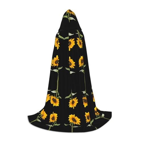 LPWTYCBV Kapuzenumhang mit Sonnenblumen-Aufdruck, für Teenager, bequemer und langlebiger Kostüm-Umhang für Halloween LPWTYCBV Kapuzenumhang mit Sonnenblumen-Aufdruck, für Teenager, bequemer und langlebiger Kostüm-Umhang für Halloween von LPWTYCBV