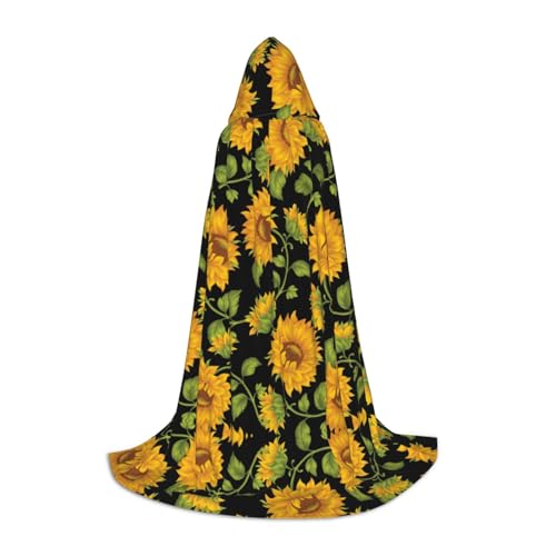 LPWTYCBV Kapuzenumhang mit Sonnenblumenmuster für Teenager, bequemer und langlebiger Kostüm-Umhang für Halloween LPWTYCBV Kapuzenumhang mit Sonnenblumenmuster für Teenager, bequemer und langlebiger Kostüm-Umhang für Halloween von LPWTYCBV