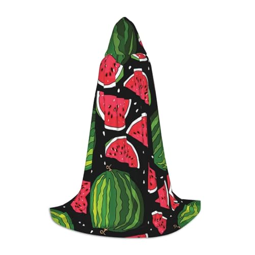 LPWTYCBV Kapuzenumhang mit Wassermelonen-Druck, für Teenager, bequemer und langlebiger Kostüm-Umhang für Halloween von LPWTYCBV
