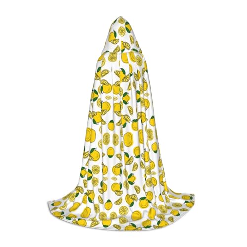LPWTYCBV Kapuzenumhang mit Zitronenfruchtmuster für Teenager, bequemer und langlebiger Kostüm-Umhang für Halloween von LPWTYCBV
