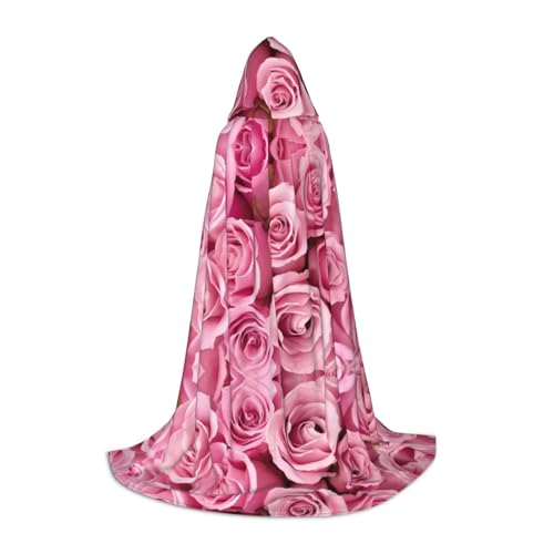 LPWTYCBV Rosafarbener Rosen-Aufdruck, Kapuzenumhang für Teenager, bequemer und langlebiger Kostüm-Umhang für Halloween LPWTYCBV Rosafarbener Rosen-Aufdruck, Kapuzenumhang für Teenager, bequemer und langlebiger Kostüm-Umhang für Halloween von LPWTYCBV