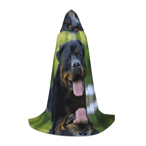 LPWTYCBV Rottweiler Tapetendruck, Kapuzenumhang für Teenager, bequemer und langlebiger Kostümumhang für Halloween LPWTYCBV Rottweiler Tapetendruck, Kapuzenumhang für Teenager, bequemer und langlebiger Kostümumhang für Halloween von LPWTYCBV