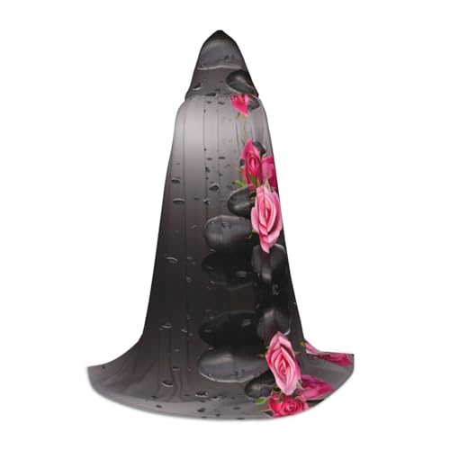 LPWTYCBV Spa Stone And Rose Flowers Print Hooded Cape For Teenagers Comfortable And Durable Costume Cape For Halloween LPWTYCBV Spa Stone And Rose Flowers Print Hooded Cape For Teenagers Comfortable And Durable Costume Cape For Halloween von LPWTYCBV