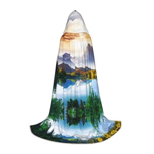 LPWTYCBV Umhang mit Kapuze für Jugendliche, bequemer und langlebiger Kostüm-Umhang für Halloween, Motiv: Berg und See LPWTYCBV Umhang mit Kapuze für Jugendliche, bequemer und langlebiger Kostüm-Umhang für Halloween, Motiv: Berg und See von LPWTYCBV
