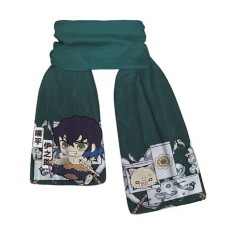 Demon Killing Scarf, Devil Killing Corps Figure Keep Warm Neckerchief, Kamados Frannel Soft Shawls Wraps Unisex Scarves (C) von LPXBHSW