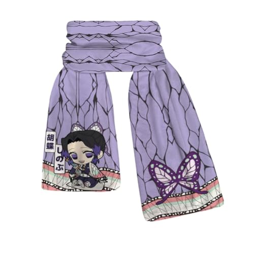 Demon Killing Scarf, Devil Killing Corps Figure Keep Warm Neckerchief, Kamados Frannel Soft Shawls Wraps Unisex Scarves (D) von LPXBHSW