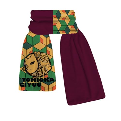 Demon Killing Scarf, Devil Killing Corps Figure Keep Warm Neckerchief, Kamados Frannel Soft Shawls Wraps Unisex Scarves (E) von LPXBHSW