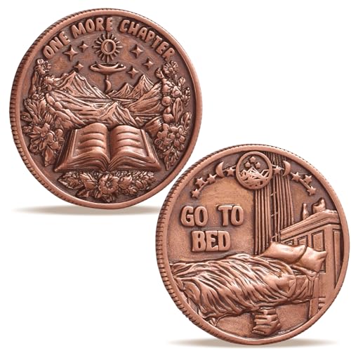 LParkin Just One More Chapter Coin Gamer Bookish Gifts For Book Lovers - Unique Book Coin Flip Book Merch & Bookish Coins Presents For Reader Women, Decision Maker Idea (one more chapter - Moon Stars) von LParkin
