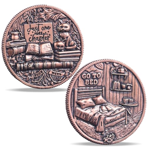 LParkin Just One More Chapter Coin Gamer Bookish Gifts for Book Lovers - Unique Book Coin Flip Book Merch & Bookish Coins Presents for Reader Women, Decision Maker Idea (one more chapter - Black Cat) von LParkin