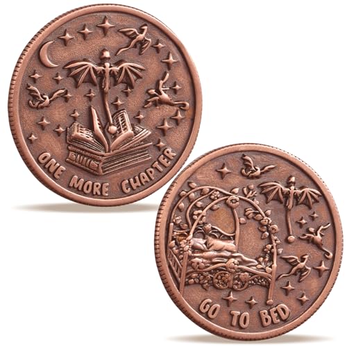 LParkin Just One More Chapter Coin Gamer Bookish Gifts for Book Lovers - Unique Book Coin Flip Book Merch & Bookish Coins Presents for Reader Women, Decision Maker Idea (One More Chapter - Dragons) von LParkin