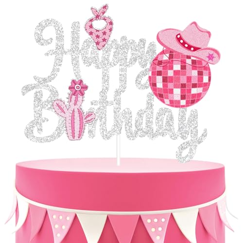 Cowgirl Happy Birthday Tortenaufsatz – Disco Cowgirl Kuchen Dekorationen – Western Cowgirl Rodeo Thema Geburtstag Babyparty Dekoration Supplies Cowgirl Happy Birthday Tortenaufsatz – Disco Cowgirl Kuchen Dekorationen – Western Cowgirl Rodeo Thema Geburtstag Babyparty Dekoration Supplies von LQINBIBJ