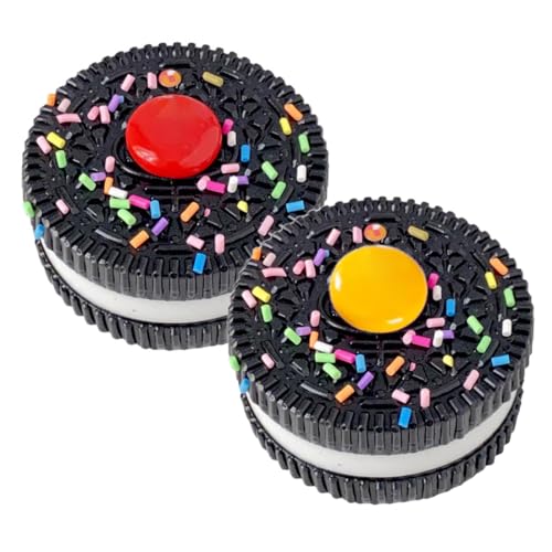 LQIOACU 2 Stück Squishy Stress Spielzeug, Oreo Squishy, Montessori Sensorisches Quetschspielzeug für Autismus Spielzubehör von LQIOACU