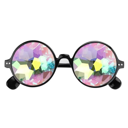 LQIOACU Schwarz Sonnenbrille Festival, Lustige Sonnenbrillen, Kaleidoskop Rave Brille, Schnelle Brille, Cosplay Brille Glasses Welding Punk Brille LQIOACU Schwarz Sonnenbrille Festival, Lustige Sonnenbrillen, Kaleidoskop Rave Brille, Schnelle Brille, Cosplay Brille Glasses Welding Punk Brille von LQIOACU