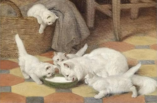 1000 Teile Katzenfamilie Trinkmilch Papierpuzzle Lernspielzeug für Erwachsene 38X52CM 1000 Teile Katzenfamilie Trinkmilch Papierpuzzle Lernspielzeug für Erwachsene 38X52CM von LQKADBCXT