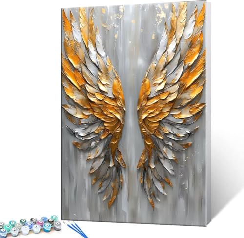 1000-teiliges Papierpuzzle Engelsflügel mit Pinselgröße, geeignet für Kindergeschenke, Heimdekoration, dekoratives Geschenk, 38 x 26 cm von LQKADBCXT