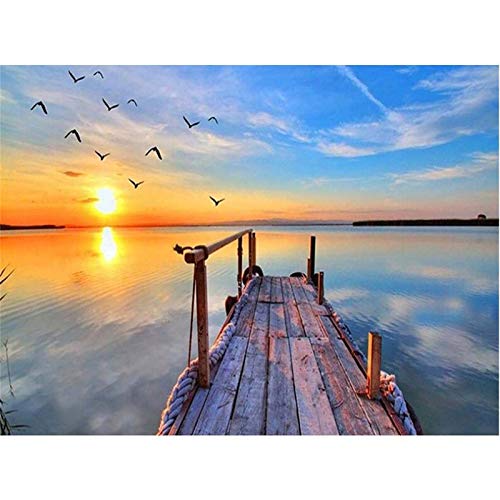 1000-teiliges Papierpuzzle Sunset Bridge Beach Basteln, geeignet für die Wanddekoration zu Hause, dekorative Geschenke, 52 x 38 cm von LQKADBCXT