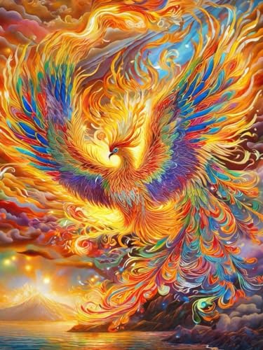 1000-teiliges Puzzle für Erwachsene, Serie „Phönix und wunderschöne Federn, 50 x 70 cm von LQKADBCXT