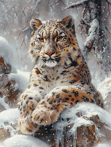 1000-teiliges Puzzle für Erwachsene, großes Schneeflocken-Leopardenmuster mit Pinsel, Hobby-Bastel-Dekorationsgeschenk, 52 x 38 cm 1000-teiliges Puzzle für Erwachsene, großes Schneeflocken-Leopardenmuster mit Pinsel, Hobby-Bastel-Dekorationsgeschenk, 52 x 38 cm von LQKADBCXT