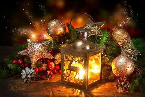 2000 Teile Weihnachtslichtshow Papierpuzzle Lernspielzeug für Erwachsene 70x100cm von LQKADBCXT