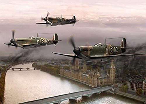 2000-teiliges Papierpuzzle, Kunsthandwerk, Heimwanddekoration, Spitfire, 70 x 100 cm von LQKADBCXT