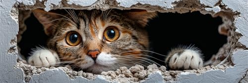 2000-teiliges Papierpuzzle, große Katze, süßes Hobby, Basteln, weibliches Geschenk, 70 x 100 cm von LQKADBCXT