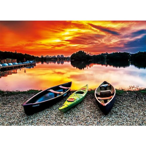 2000-teiliges Papierpuzzle für Erwachsene, Spielzeuglandschaft, Kanufahren in Feuchtgebieten bei Sonnenuntergang, Familienspiel als Dekorationsgeschenk, 70 x 100 cm 2000-teiliges Papierpuzzle für Erwachsene, Spielzeuglandschaft, Kanufahren in Feuchtgebieten bei Sonnenuntergang, Familienspiel als Dekorationsgeschenk, 70 x 100 cm von LQKADBCXT