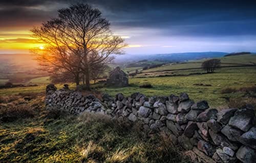 2000-teiliges Papierpuzzle mit Figuren, Naturlandschaft, Trockenmauer im Peak District, 70 x 100 cm 2000-teiliges Papierpuzzle mit Figuren, Naturlandschaft, Trockenmauer im Peak District, 70 x 100 cm von LQKADBCXT