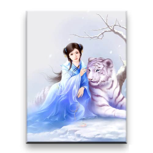 Puzzle 1000 Teile Japanische Geisha-Frau Frauenporträt Pädagogisches Intelligenzspielzeug Stressabbau Lustiges Familienspiel Kinder Erwachsene Herausforderndes Puzzle Geschenk 50X70CM von LQKADBCXT