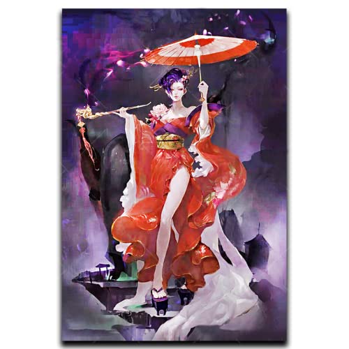 Puzzle 1000 Teile Japanische weibliche Geisha Pädagogisches Intelligenzspielzeug Stressabbau Lustiges Familienspiel Kinder Erwachsene Herausforderndes Puzzle Geschenk 50X70CM von LQKADBCXT