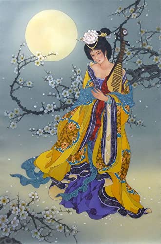 Puzzle 1000 Teile Japanisches Geisha-Schönheitsporträt, Basteln, pädagogisches Intelligenzspielzeug, Stressabbau, lustiges Familienspiel, Kinder, Erwachsene, anspruchsvolles Puzzle-, 50 x 70 cm von LQKADBCXT