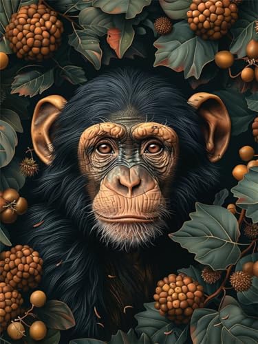 Puzzle für Erwachsene, 1000 Teile, Schimpanse, Tierkunst, Malerei, Wanddekoration, 50 x 70 cm Puzzle für Erwachsene, 1000 Teile, Schimpanse, Tierkunst, Malerei, Wanddekoration, 50 x 70 cm von LQKADBCXT