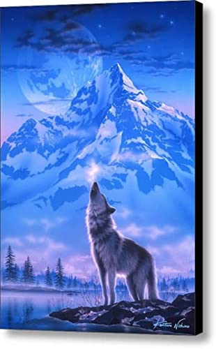 Puzzle für Erwachsene, 1000 Teile, Schneewolf-Set, Kunst, Wanddekoration, Lernspielzeug, intellektuelles Spiel, Geschenk, 50 x 70 cm von LQKADBCXT