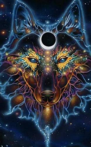 Puzzle für Erwachsene, 1000 Teile, Tierwolf, Heimdekoration, Lernspielzeug, intellektuelles Spiel, Geschenk, 38 x 52 cm von LQKADBCXT